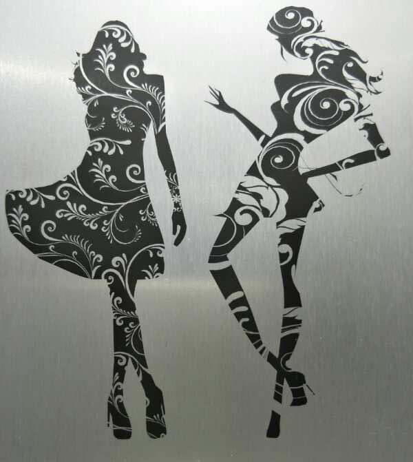 不銹鋼標刻黑色圖像、文字